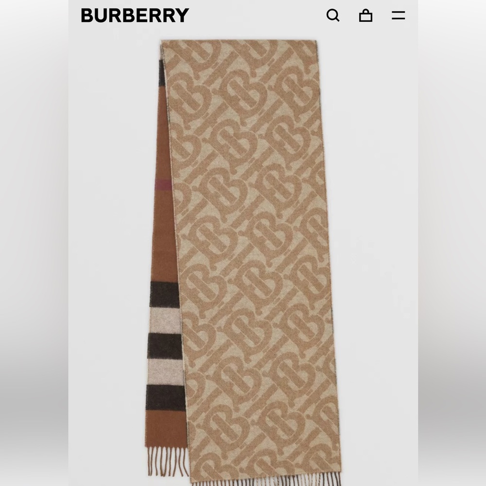 New Authentic Burberry 100% cashmere scarf, digital receipt can be provided
